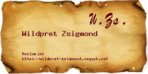 Wildpret Zsigmond névjegykártya