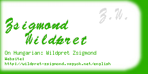 zsigmond wildpret business card